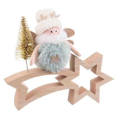 CHRISTMAS - STAR WITH WOODEN ANGEL CT721486