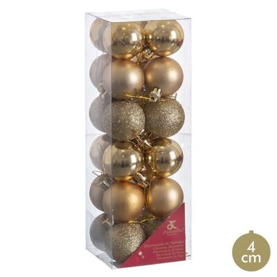 CHRISTMAS - S/24 BRIGHT, MATTE AND GLITTER GOLD BALLS CT116867