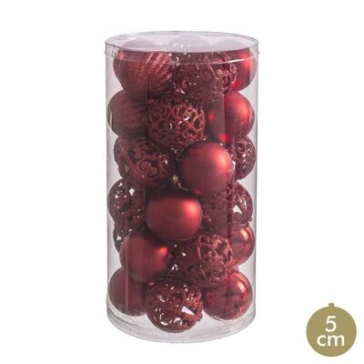 CHRISTMAS - S/30 MIXED RED BALLS CT116865