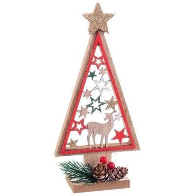 CHRISTMAS - WOODEN STAR TREE BASE CT721072