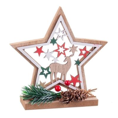 CHRISTMAS - WOODEN STAR BASE CT721073