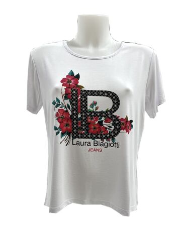 T-shirt, Marque Laura Biagiotti, Fabriqué en Italie, art. JLB02-217 1