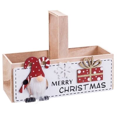 NAVIDAD - CAJA PAPA NOEL MADERA CT721063