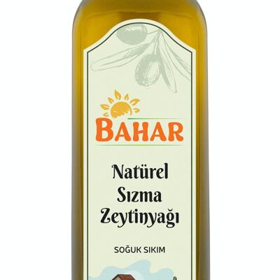 Bahar Natives Olivenöl Extra 1 L Glasflasche - Kaltgepresst