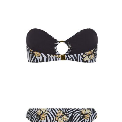 Bikinihose mit goldenem Zebra