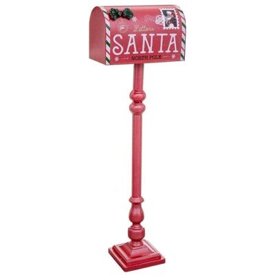 MAILBOX WITH RED STAND CHRISTMAS DECORATION CT720627