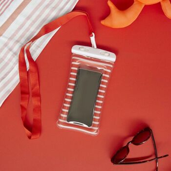 Housse téléphone imperméable/Waterproof case Phone rouge 3