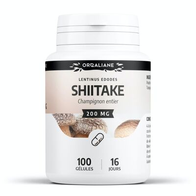 Shiitake - 200mg - 100 capsules