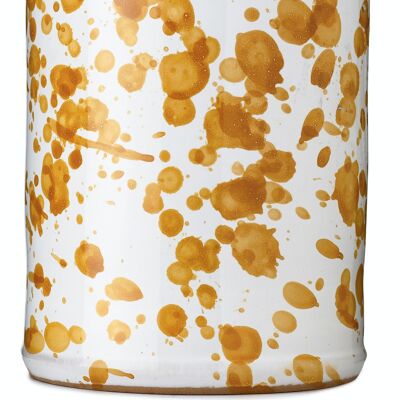 Keramikflasche für natives Olivenöl extra – schickes Gelb