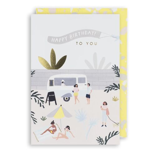 ICE CREAM Birthday Card