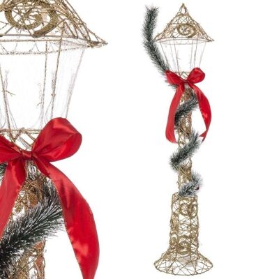 CHRISTMAS - LANTERN WITH 10 BATTERY LED LIGHTS METAL CT88924