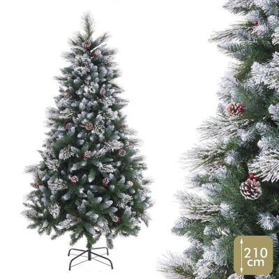 CHRISTMAS - MIXED TREE 1029 BRANCHES HOLLY SNOW PVC CT118590