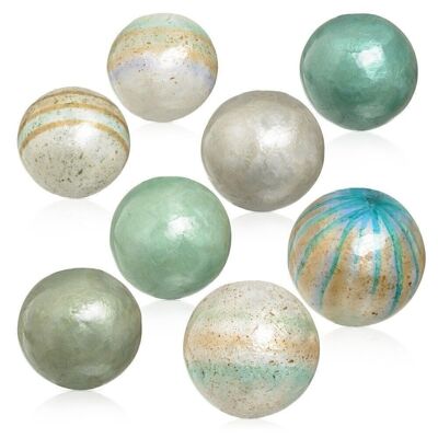 S/8 BLUE-BROWN BALLS "CAPIZ" CT153754