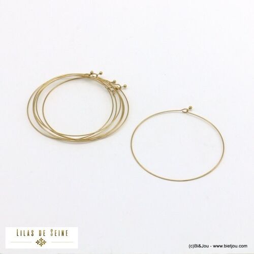 Semainier de 7 bracelets jonc ouvrable acier inox 0221088