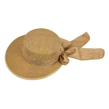 Chapeau d'été en papier pour femme avec nœud décoratif. ventes 7