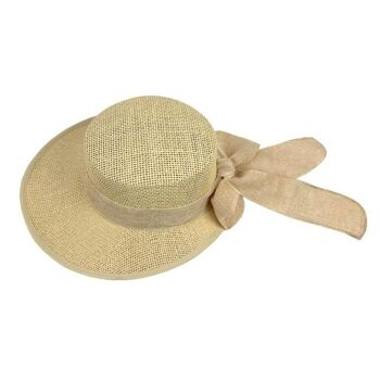 Chapeau d'été en papier pour femme avec nœud décoratif. ventes 8