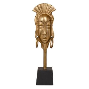 FIGURE AFRICAINE OR-NOIR ALUMINIUM CT607649