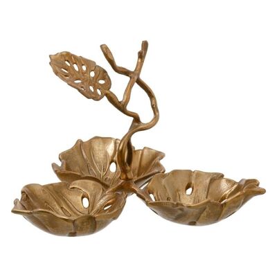 GOLD ALUMINUM LEAVES TABLE CENTER CT607653