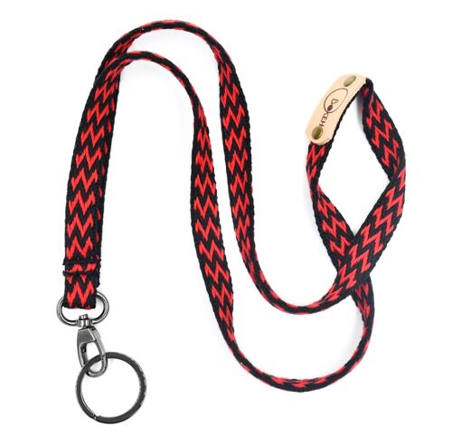 Red black lanyard