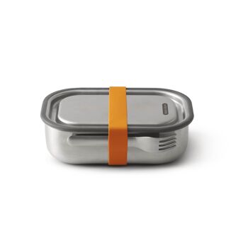 Lunch Box - Lunch Box Anti-Fuite en Acier Inoxydable avec Fourchette Large 1L - Orange 3