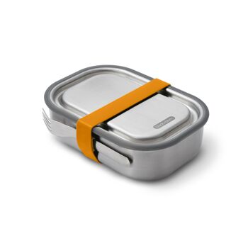 Lunch Box - Lunch Box Anti-Fuite en Acier Inoxydable avec Fourchette Large 1L - Orange 5