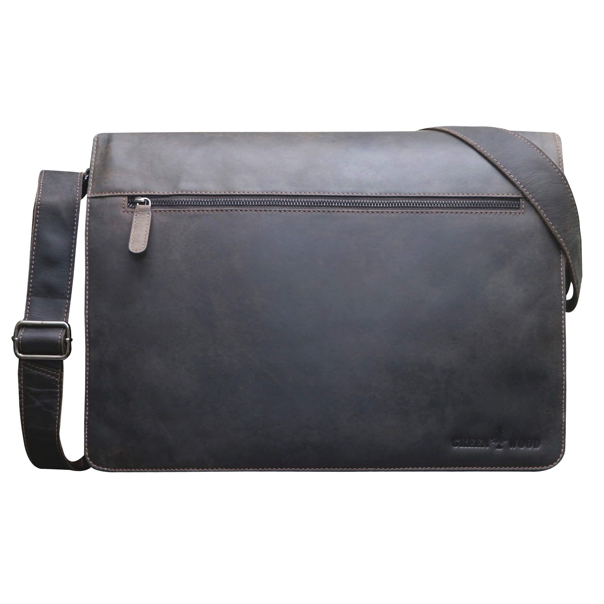 Large black 2025 leather satchel