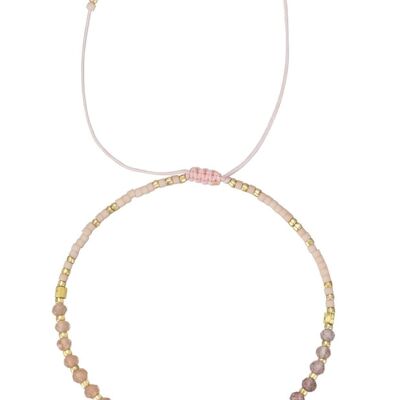 Bracciale regolabile in oro rosa con opale Anaïs