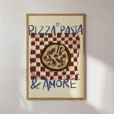 CARTELES PIZZA, PASTA Y AMOR