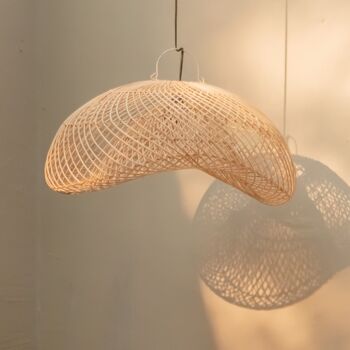 lampe en rotin | Abat-jour PADMA plafonnier en fibres naturelles (2 tailles) 1