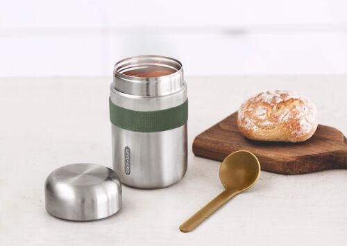 Insulated Flask - Leak Proof Stainless Steel Food Flask 400ml - Olive