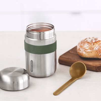 Insulated Flask - Leak Proof Stainless Steel Food Flask 400ml - Olive