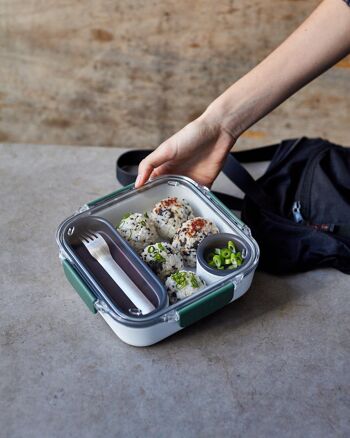 Lunch Box Original - Lunch Box Anti-Fuite Passe au Micro-Ondes Original avec Fourchette 1L - Olive 4