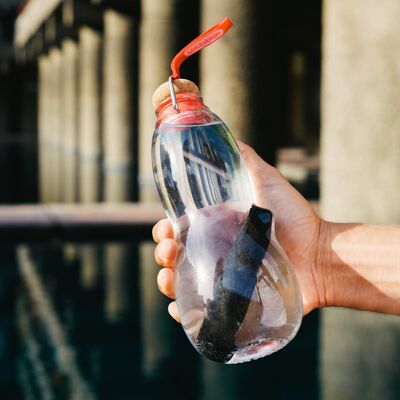 Eau Buona bottiglia d'acqua rossa