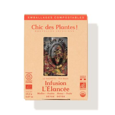 INFUSION L'ÉLANCÉE (BOÎTE 12 SACHETS) - VIGNE ROUGE, TILLEUL, CAMOMILLE