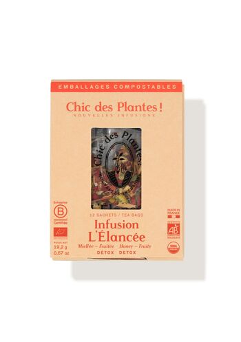 INFUSION L'ÉLANCÉE (BOÎTE 12 SACHETS) - VIGNE ROUGE, TILLEUL, CAMOMILLE 1