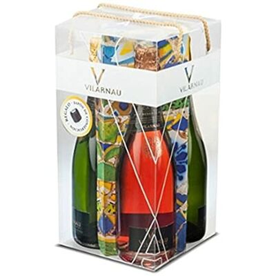 Vilarnau Astuccio 2 Bottiglie Rosa + 2 Bot Brut Nature