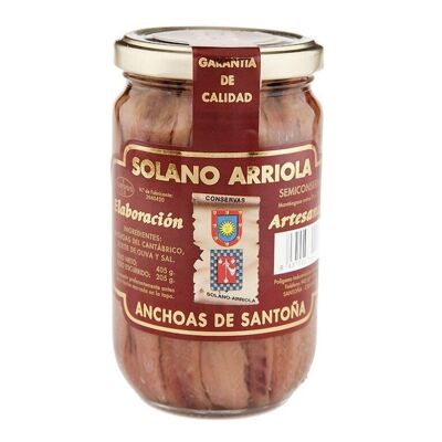 Solano Arriola Bocal en verre d'anchois 160 gr.