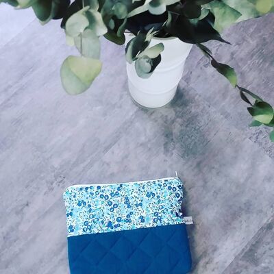 Estuche Liberty y gasa doble acolchada DUCK BLUE, neceser, neceser, neceser para bebé, regalo para el día de la madre