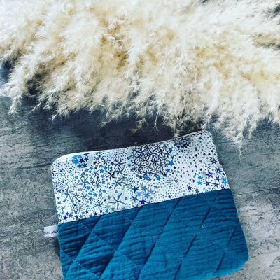 Estuche Liberty y gasa doble acolchada DUCK BLUE, neceser, neceser, neceser para bebé, regalo para el día de la madre