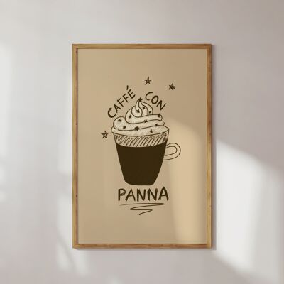 POSTER CAFFÉ CON PANNA