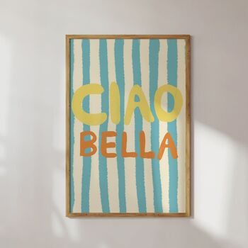 AFFICHE CIAO BELLA BLEU CLAIR 1