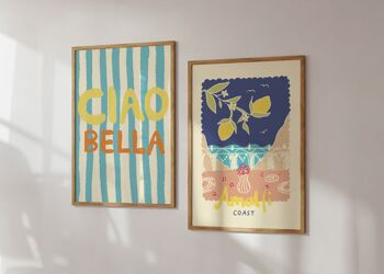 AFFICHE CIAO BELLA BLEU CLAIR 2