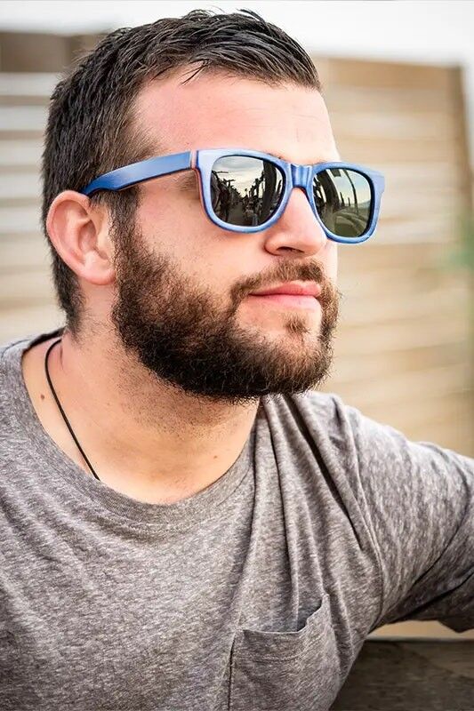 Buy wholesale Men s wooden glasses SAN FRANCISCO BLUE