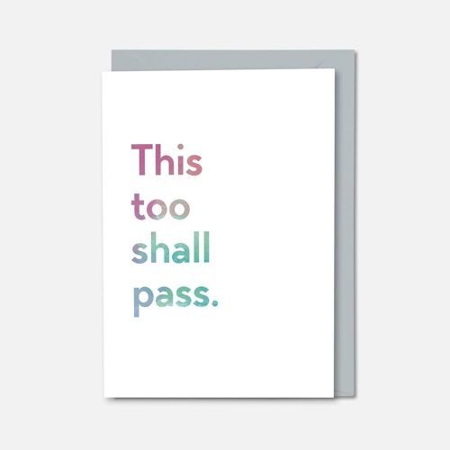 This too shall pass greetings card