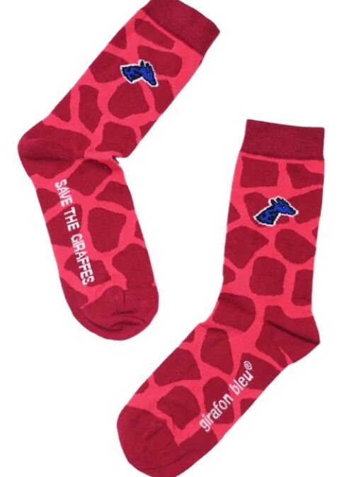 Chaussettes rose girafe 35-41