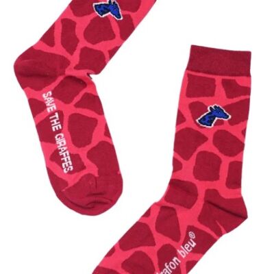 Calzini rosa giraffa 35-41