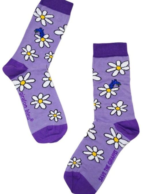 Chaussettes girafleur lavande 35-41