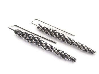 Boucles d'oreilles en argent botanique 5