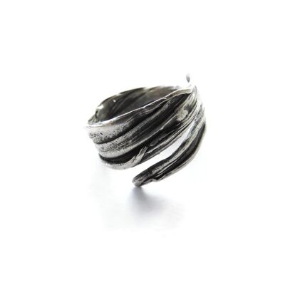 Adjustable Organic Silver Ring