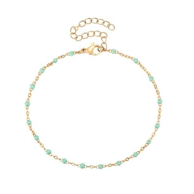 Mint Gold Rosary Anklet